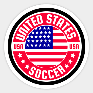 United States Flag Soccer Sticker